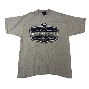 Vintage 1999 New York Yankees Champions Shirt Pro Player Gray Mens Large MLB